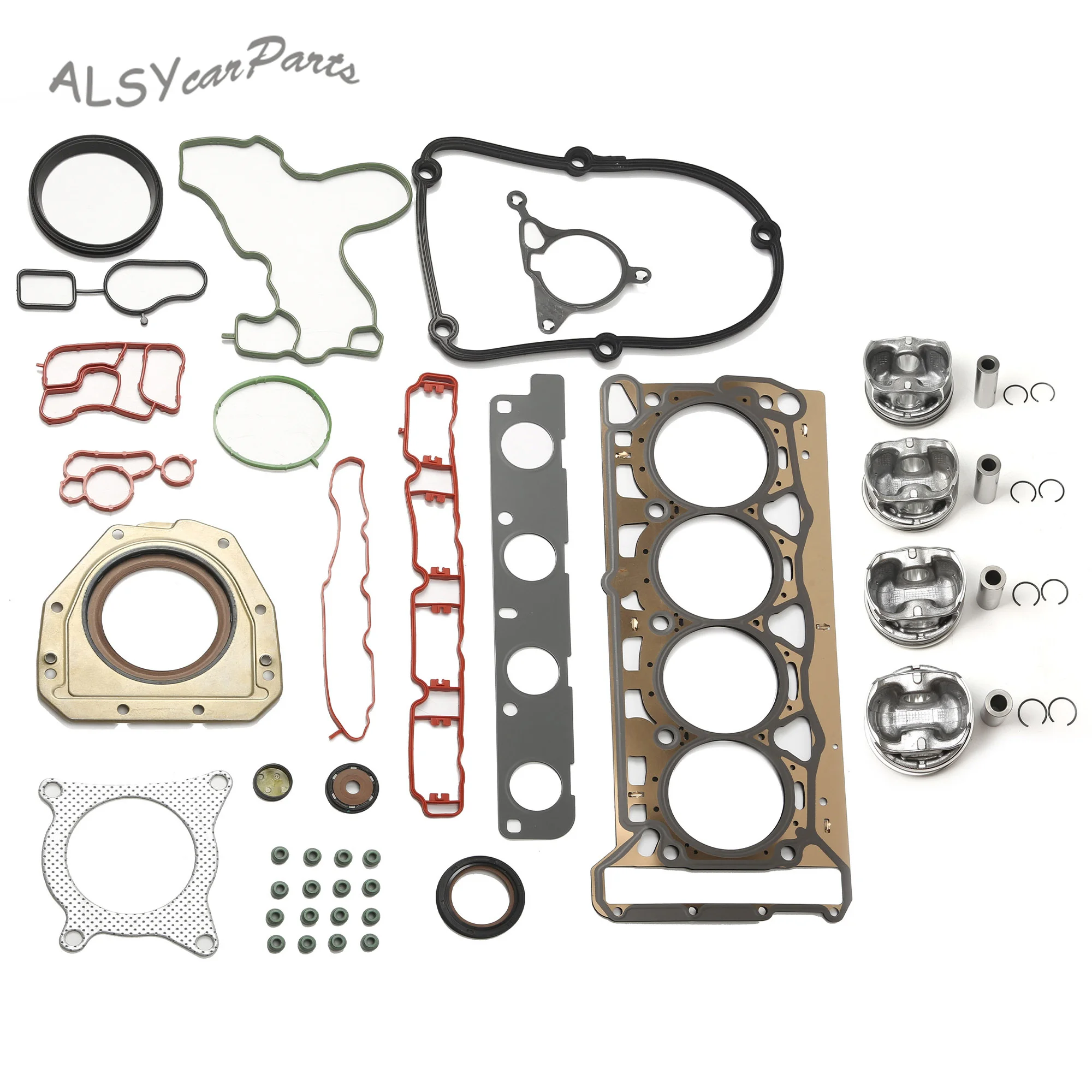 06H107065Bs 2.0T car Piston assembly + repair kit for VW Skoda Audi Sleeve size tile connecting rod valve screws