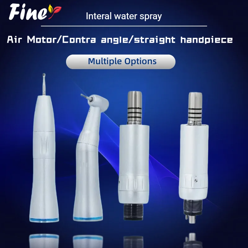 1 Stück Dental Niedrigdrehzahl-Handstück mit Innenwasserspray, Kontra-Winkelstück, Gerades Stück, 2-4-Loch-Luftmotor für die Zahnmedizin