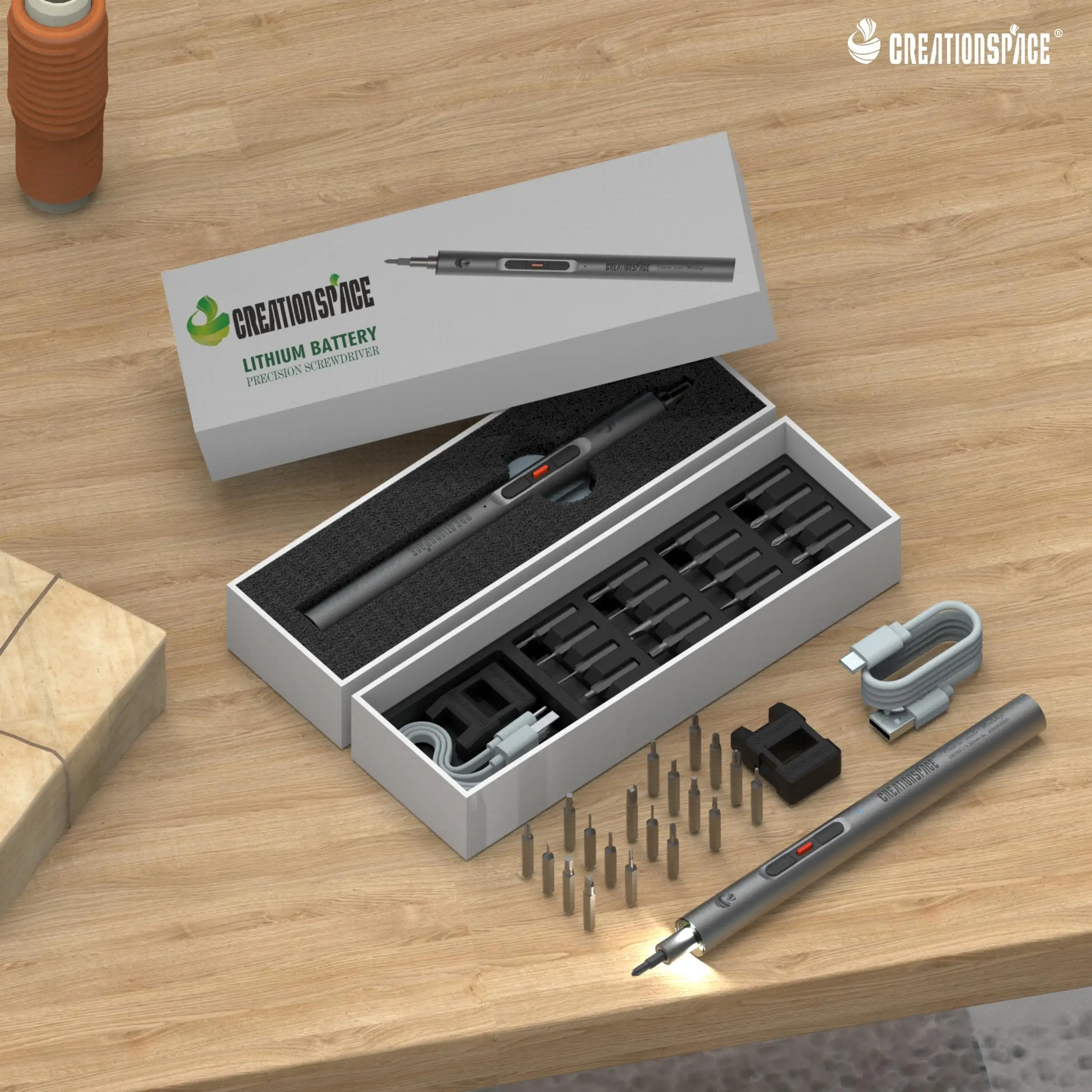 

CreationSpace 23 в 1, мини-электрическая отвертка, набор беспроводных прецизионных силовых отверток, набор инструментов для ремонта магнита или IPhone, ПК