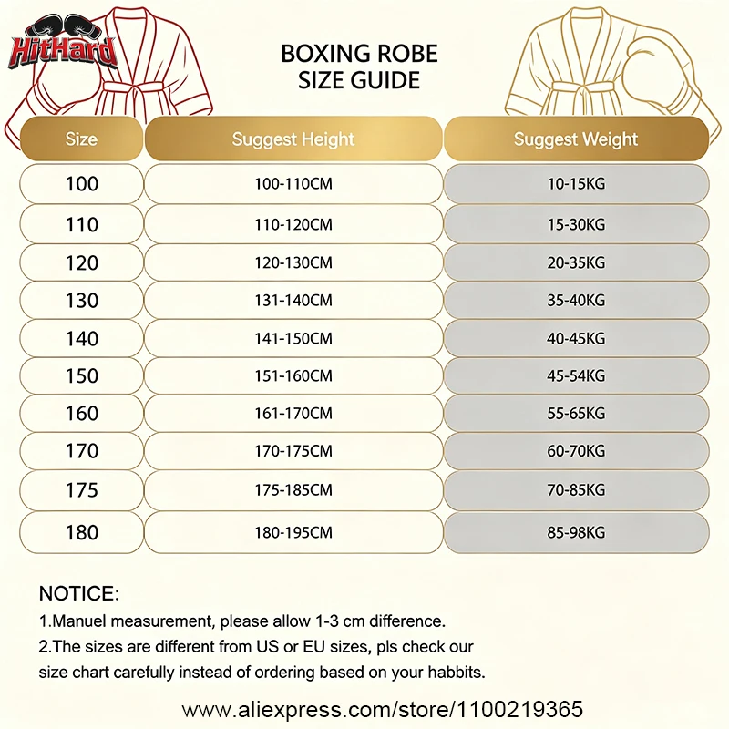 Boxing Robe Satin Hooded Fight Cloak Black Gold Muay Thai Training Gown with Belt Adult Kid Youth Boxer Competition Walkout Robe