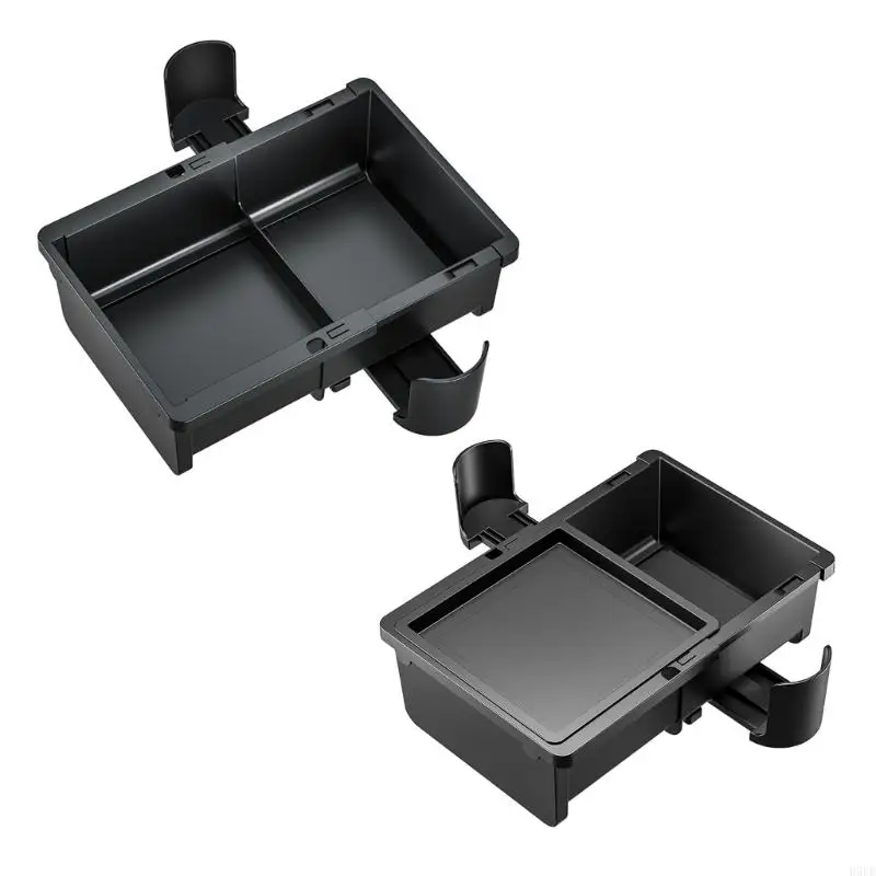 

Автомобильный ящик для хранения из АБС-пластика с удобными отсеками для размещения, встроенными двумя держателями для напитков,