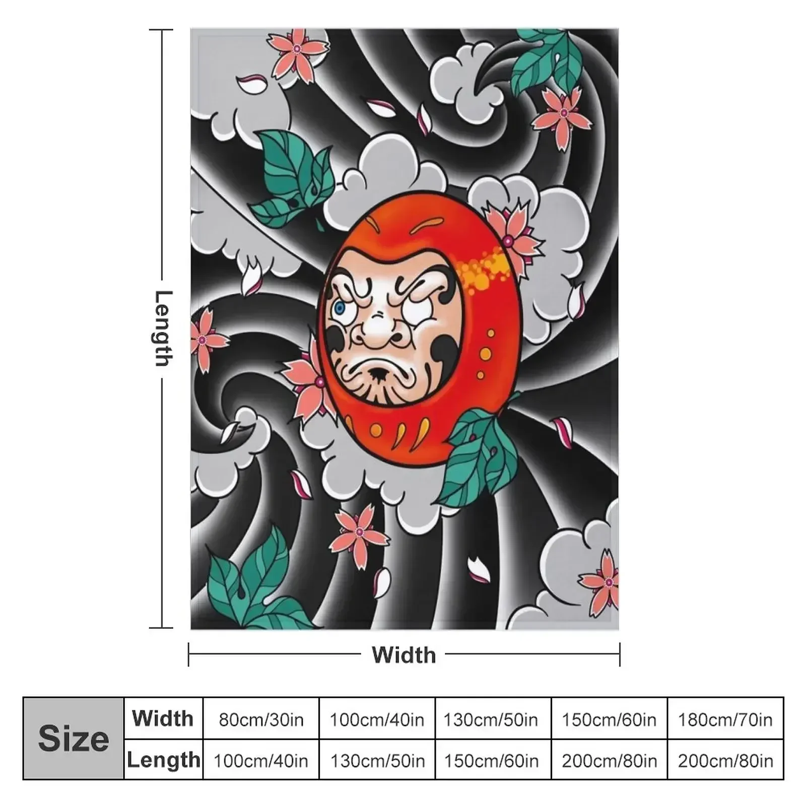 Daruma Doll Throw Blanket Fashion Sofas Stuffeds Blankets