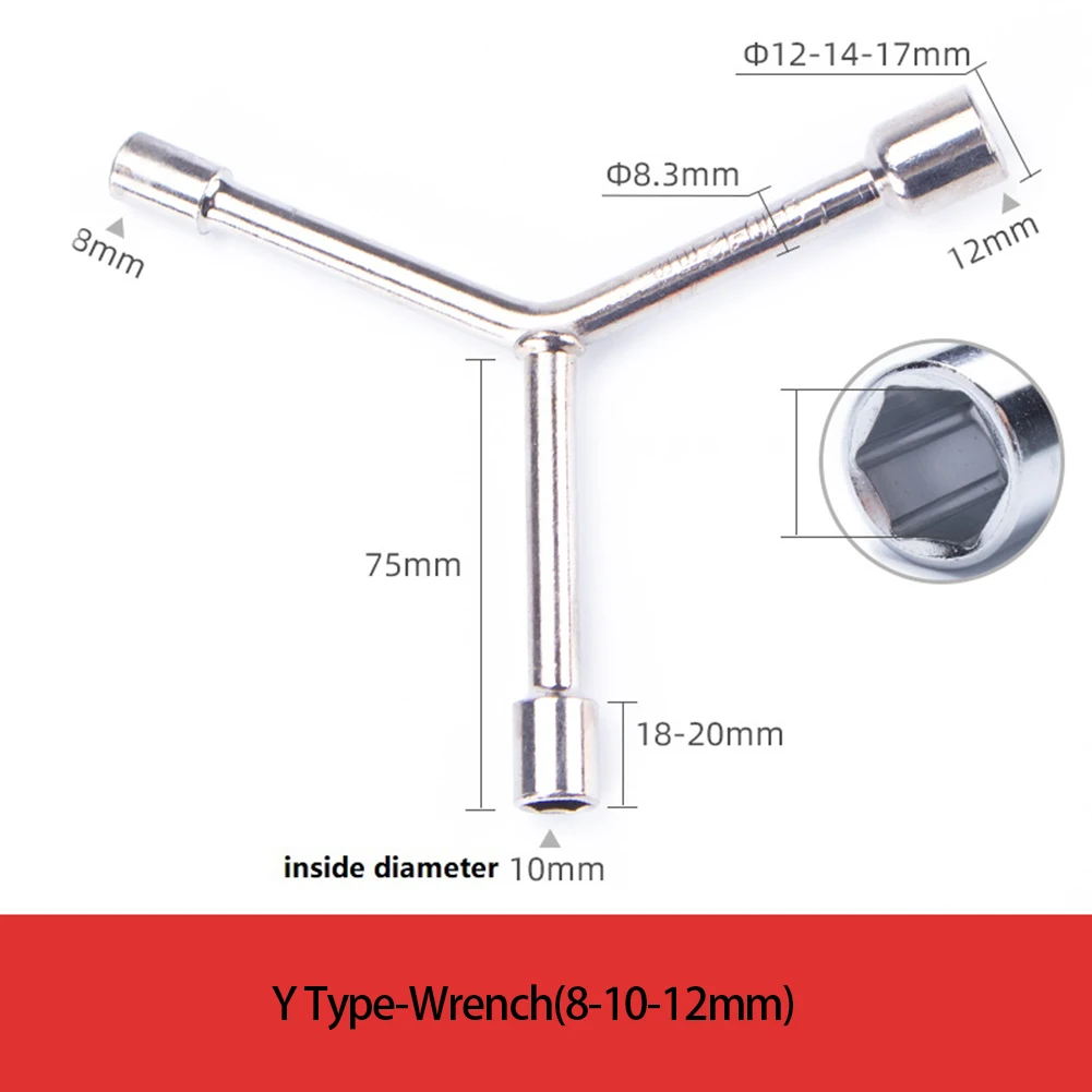 Y Type Socket Wrench Socket Three-prong Wrench Accessories Hex Parts Repair Triangular For Woodworking Tools Newest