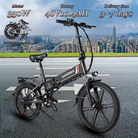 SAMEWAY Foldable Electric Bicycle 350W Motor 48V10.4AH Lithium Battery Aluminum Alloy Ebike 20-inch Tire Adult Electric Bike