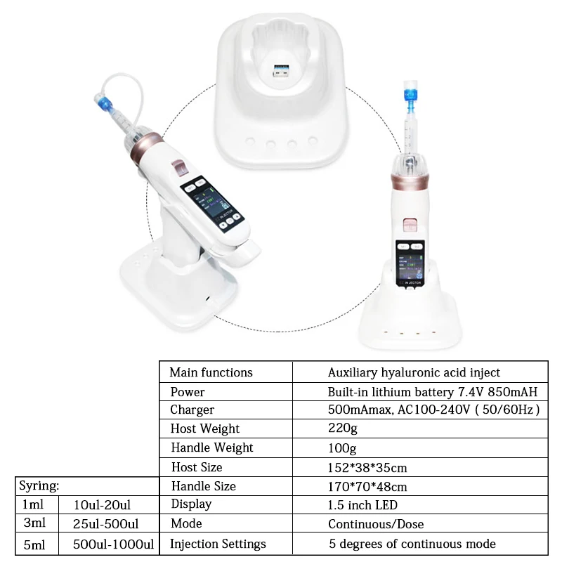 Korea Original EZ Injector Hydrolifting Gun Mesotherapy Negative Pressure Meso Gun Mesotherapy Hydrolifting Water Injector Skin