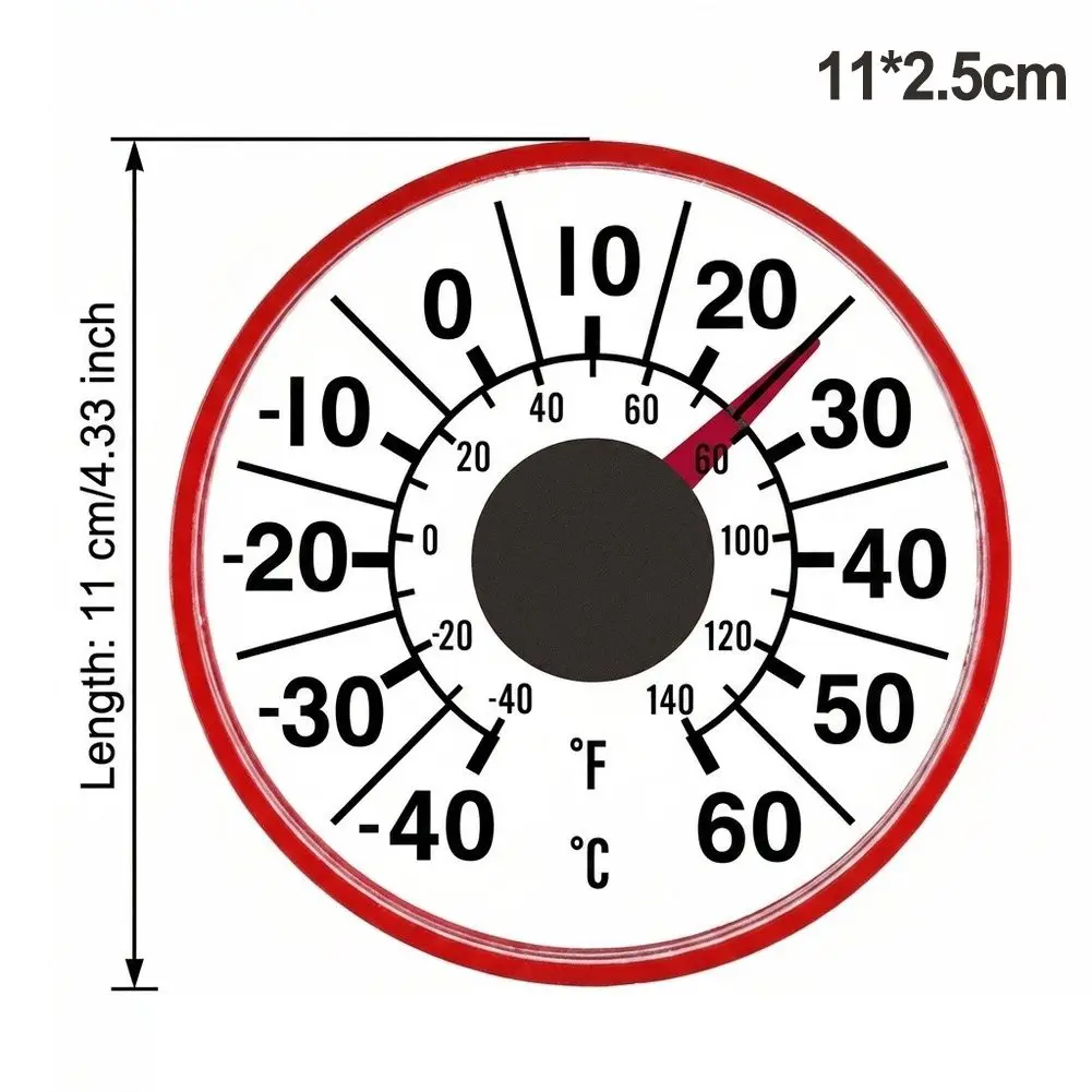 1pc ABS Thermometer Battery-free Mechanical Sensor Dual ℃ And ℉ Display Thermometer For Indoor Settings Greenhouses Cafes