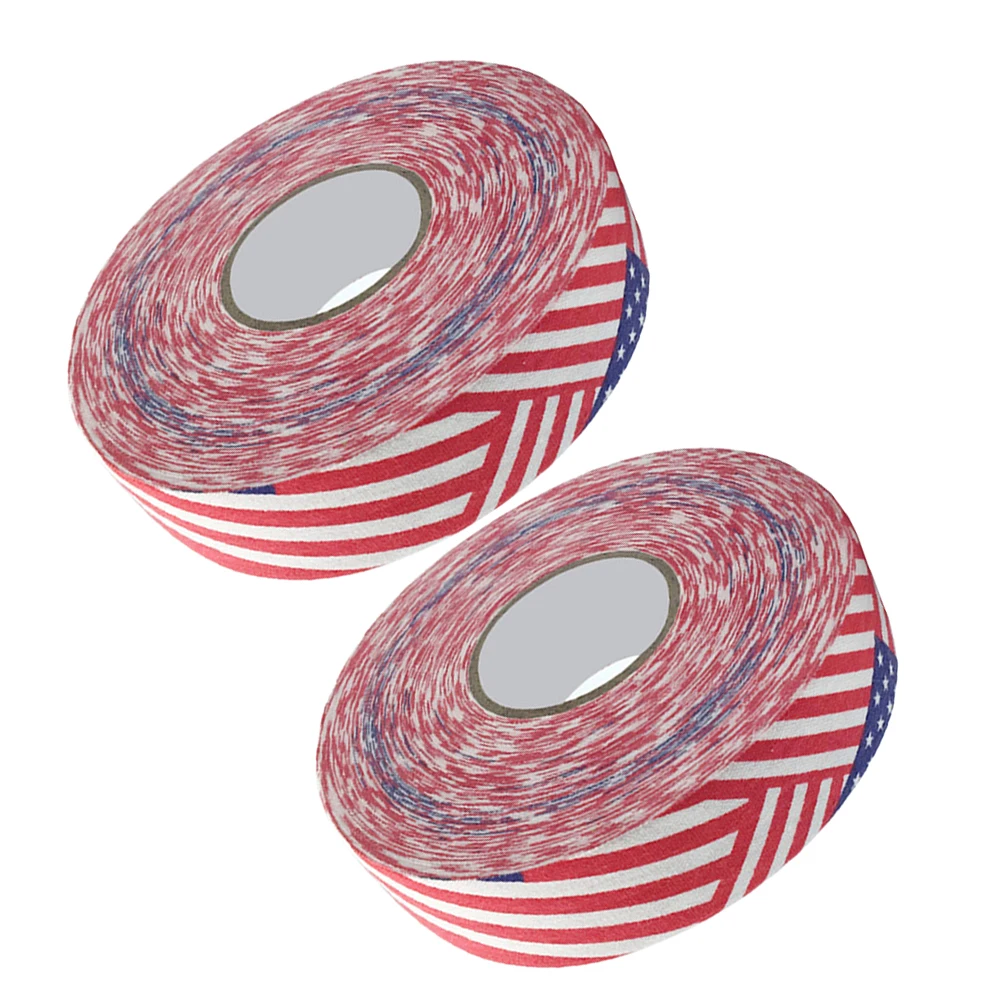 

2 Rolls Supple Hockey Tape Strong Adhesion Easy Apply for Racket Handle Grip Anti-Slip Performance Cold Weather Compatible