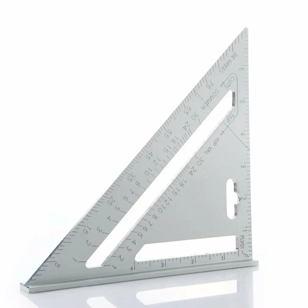 

7 Inch Triangle Ruler Aluminum Alloy 90 Degree Thickening Angle Ruler Measurement Square Ruler Layout Tool Measurement Tool