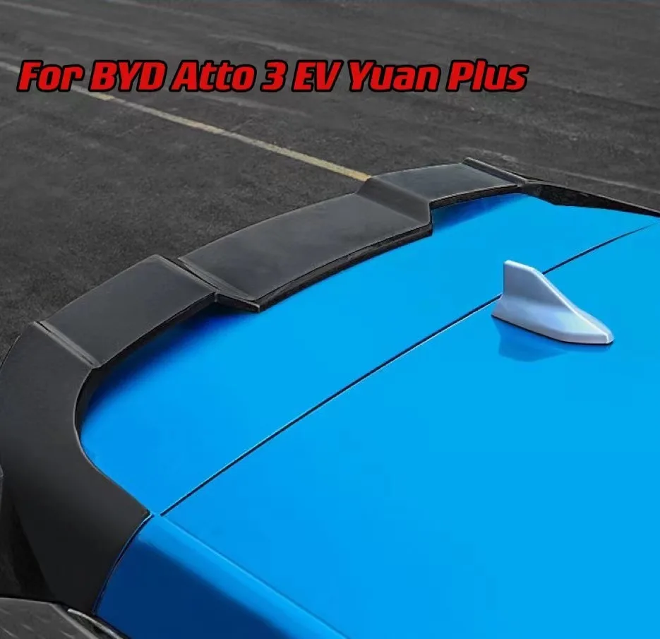 

For BYD Atto 3 EV Yuan Plus Rear Roof Trunk Lid Duck Car Spoiler Splitter ABS Black Carbon Exterior Tuning Accessories Parts