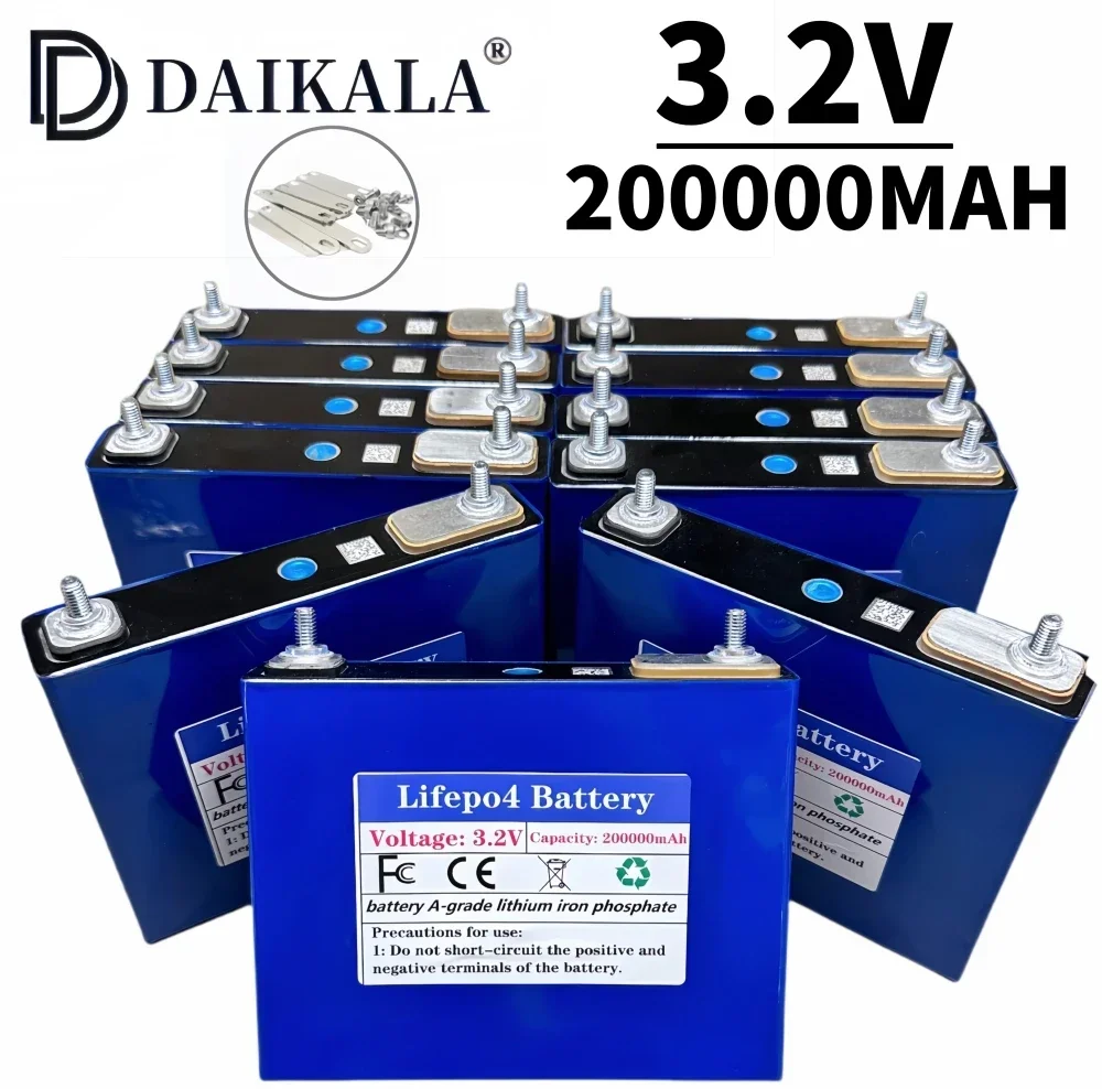 3.2V 200Ah High-capacity Lifepo4 lithium iron phosphate battery pack 12V 24V 36V 48V suitable for electric vehicle solar batter