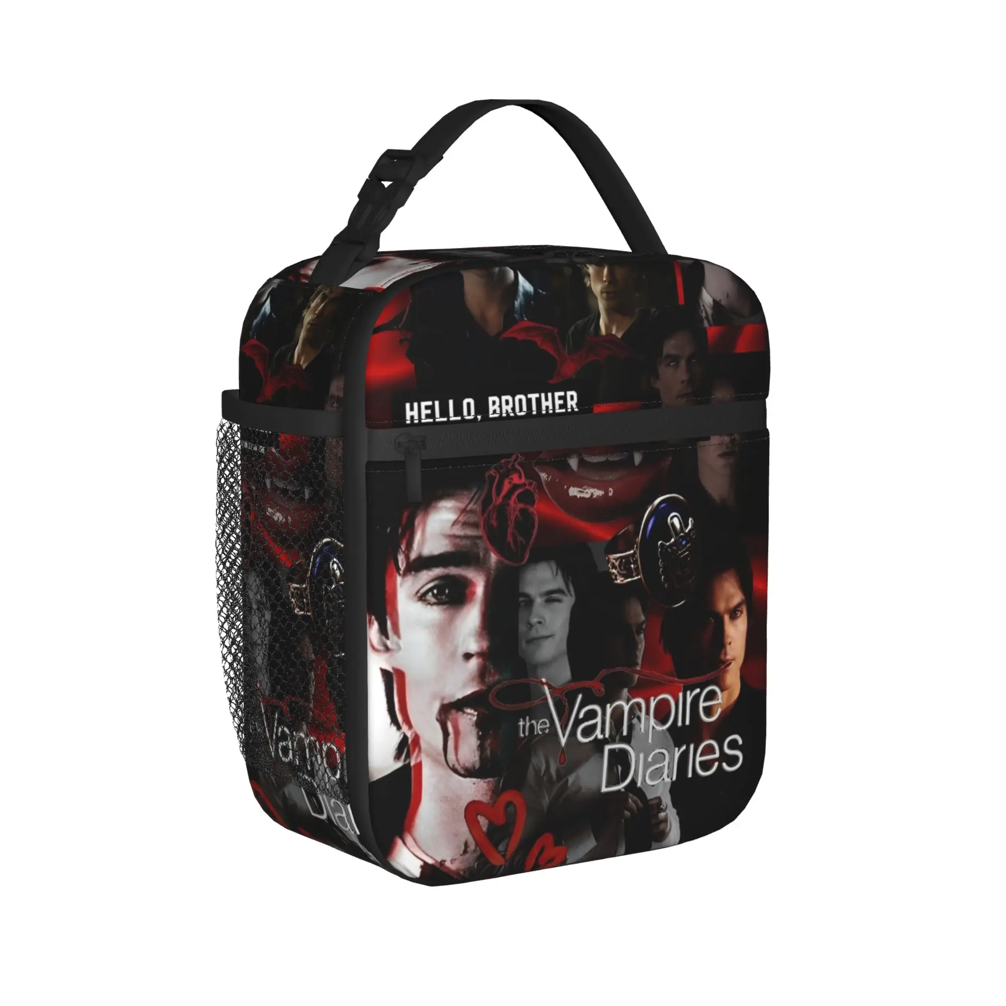 The Vampire Diaries Insulated Lunch Bag Thermal Bag Reusable,Lunch Container Tvdaesthetic  Portable Tote Lunch Box Bento Pouch