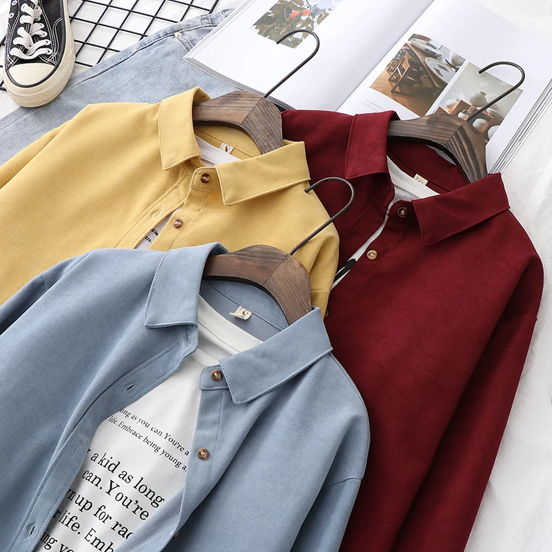 Simple Solid Color Women\'s Shirt 2024 New Exquisite Fresh Multicolor Casual Women Shirts & Blouses Office Lady Tops Clothes