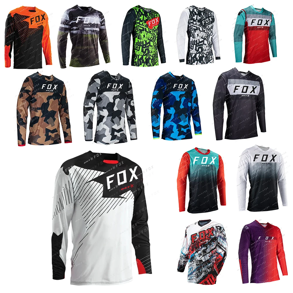 

BAT FOX Downhill Jersey Mountain Bike Shirt Camiseta Motocross T-Shirt Cycling Jersey Enduro MTB Shirt Maillot Ciclismo Hombre