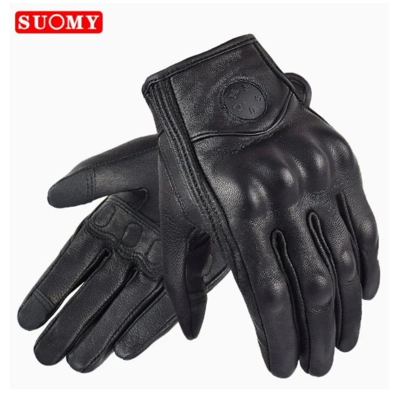 Motocross Gloves Yellow Pink Motorcycle Gloves Men Women Touch Screen Motorcyclist Riding Gloves Retro Breathable Motorbike view 5