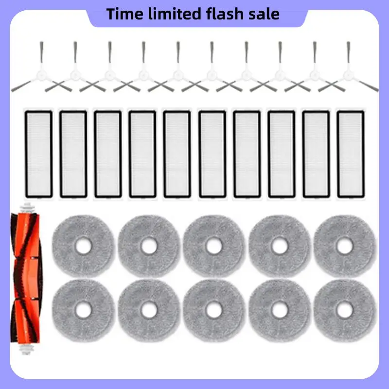 

A40T For Xiaomi Robot Vacuum S10+ Plus B105 / S20+ Plus Spare Parts Accessories Main Side Brush Hepa Filter Mop Cloth