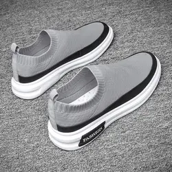 Men's Casual Sneaker Heighten Platform Round Toe Flat Heel Low Top All-match Slip-on Walking Fashion New Spring Autumn Main Push