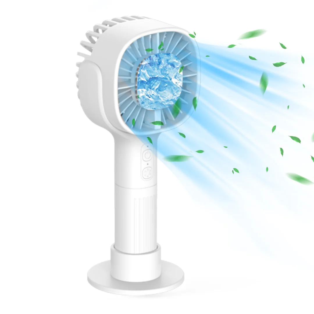 

New Portable Hand Fan Air Cooler Outdoor Semiconductor Refrigeration Cooling 3300mAh Battery USB Rechargeable Cold mini Fan