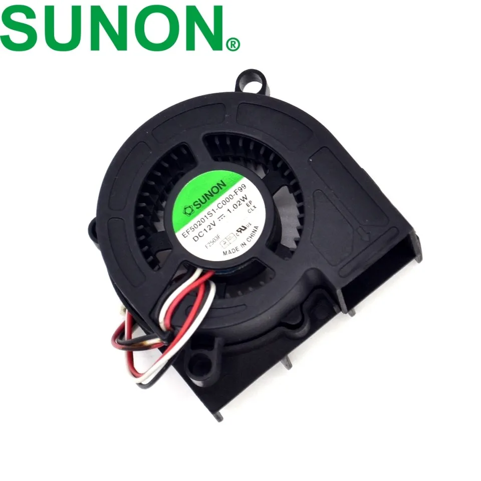 

Cooling Fan EF50201S1-C000-F99 5020 DC12V 1.02W 3Wire Projector for SUNON