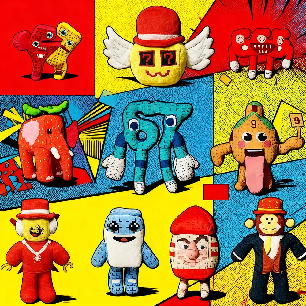 Ruba un Brainrot Jandel Blue No.67 Brainrot en peluche - Cadeaux de poupée en peluche uniques pour les fans, qualité supérieure à collectionner