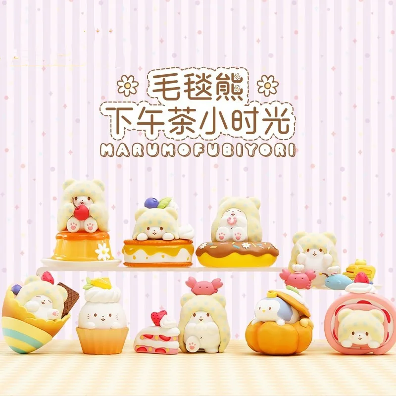 New Kawaii Sanrio Marumofubiyori Afternoon Tea Time Series Mystery Box Toys Anime Blind Box Cute Doll Birthday Gifts For Kids