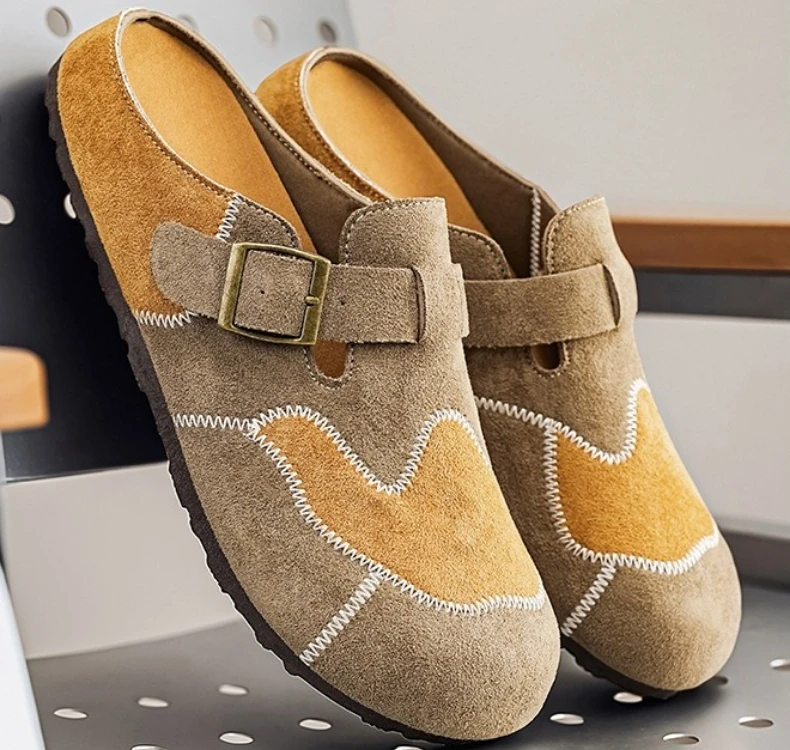 Neue Jugendliche Weichsohlige Lässige Ein-Fuß-Lazy-Schuhe für Herren, Baotou-Herren-Hausschuhe für den Außenbereich – Detail 7