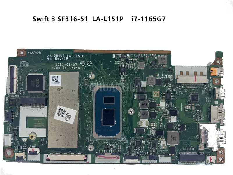 LA-L151P Mainboard for Acer Swift 3 SF316-51 Laptop Motherboard CPU:I5-1135G7  i7-1165G7  SRK05 RAM:16G 100%