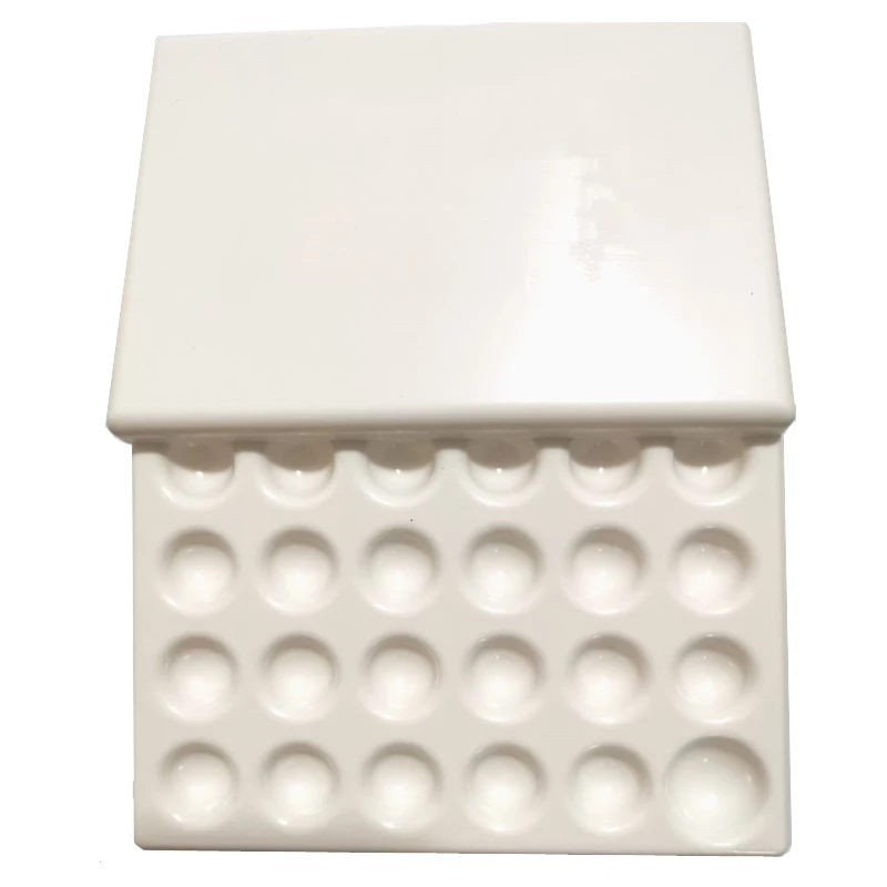 1PC Lab  Mixing Watering Plate Wet Tray 24 Pits Plastic Plate with Plastic Cover for Glazing Work in Lab s