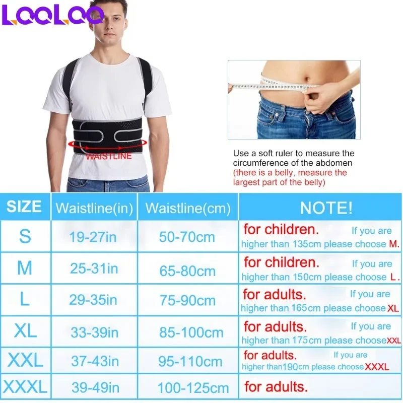 1Pcs Back Brace Posture Corrector for Women and Men, Back Braces for Upper and Lower Back Pain Relief, Adjustable and Fully