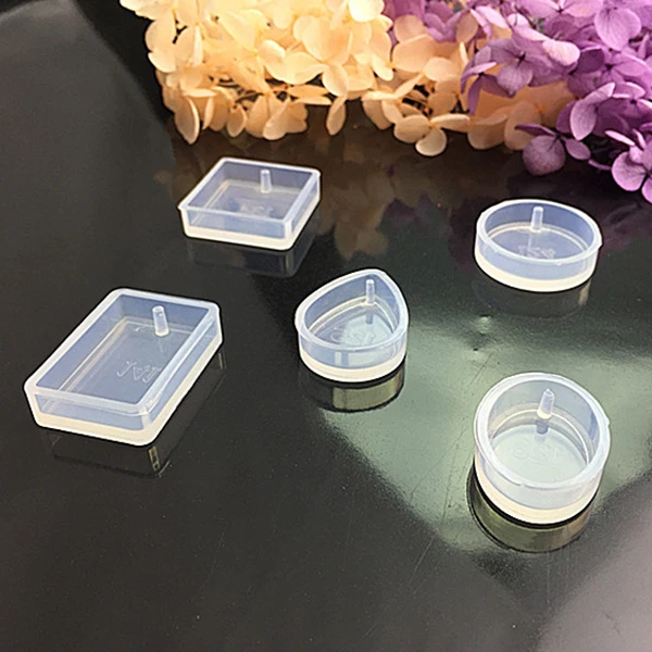 ペンダントジュエリーモールド鋳造用ウォータードロップシリコンモールド5個