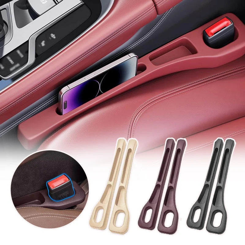 Bande de remplissage d'écart de siège de voiture, stockage d'écart de siège automatique, accessoires intérieurs de goutte, 2 pièces