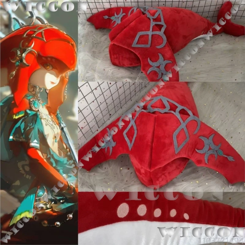 Mipha sombreros sombrero de algodón Prop juego de respiración Cosplay salvaje sombrero suave rojo Cos accesorios hombre mujer chica regalos de cumpleaños disfraz de Halloween