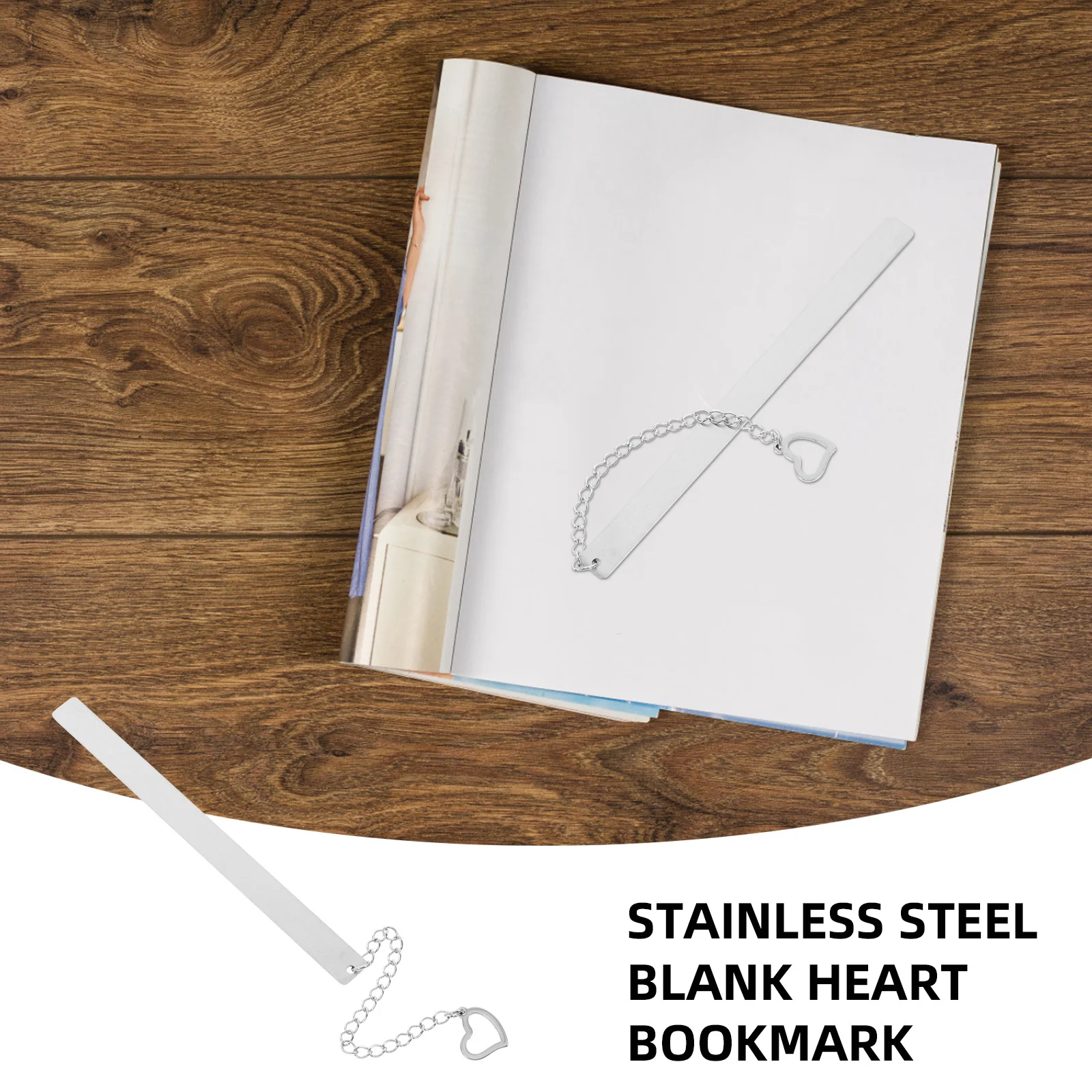 10 قطعة من الإشارات المرجعية المصنوعة من الفولاذ المقاوم للصدأ على شكل قلب للنساء والرجال والطلاب والمراهقين والقراء والمعلمين وعشاق الكتب والهدايا المزخرفة