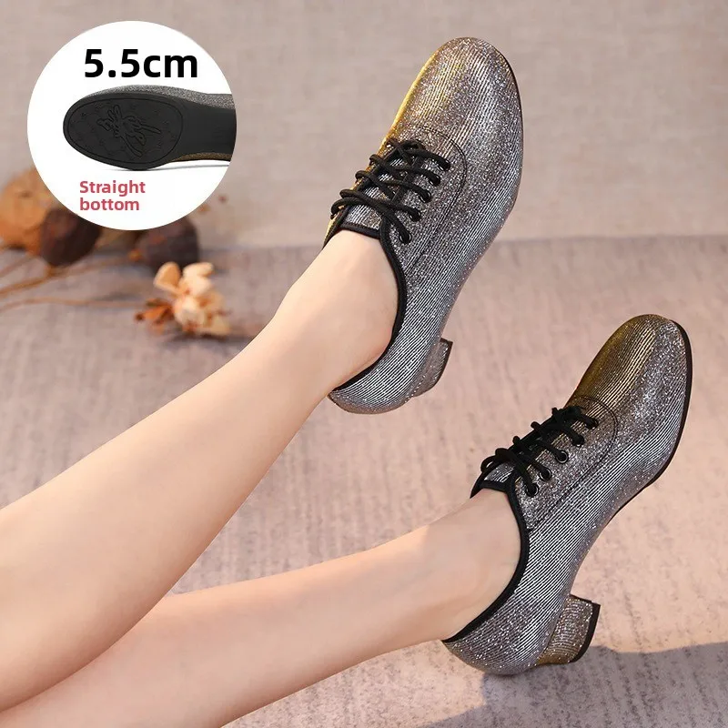 أحذية قاعة الرقص المهنية امرأة مغلقة اصبع القدم ممارسة الأداء الحديثة رقص الجاز حذاء امرأة سوداء أحذية الرقص اللاتينية