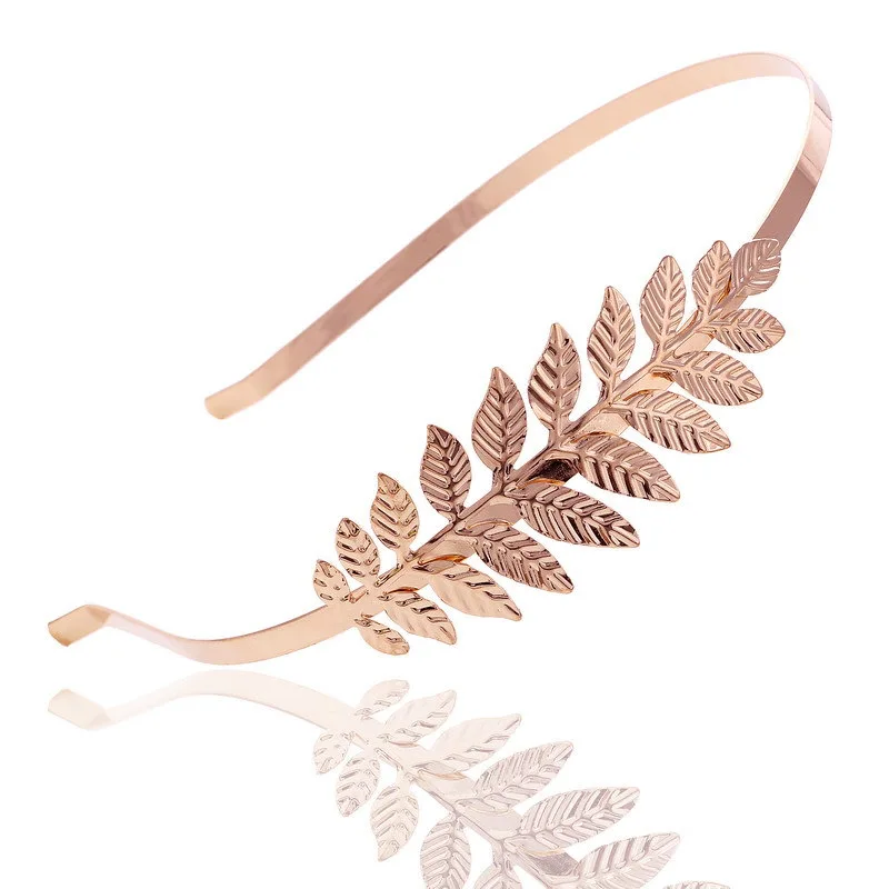 Diadema de hojas para boda romántica, accesorios para el cabello de fotografía de novia elegante, estilo europeo y americano, venta directa, novedad