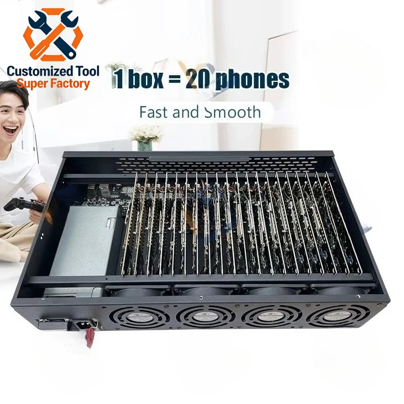 Mobile Farm Device Chassis Smartphone Click Farm Unified Control Mobile Phone Farm Settings Android Motherboard Box Mobile Phone