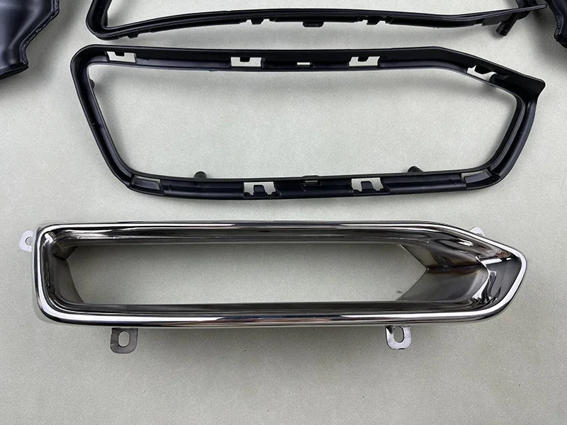 Suitable for A6 C8 1 Pair Black Chrome Car Real Exhaust Tip Single Double Out Muffler Tips Nozzle Exhaust System JJ107