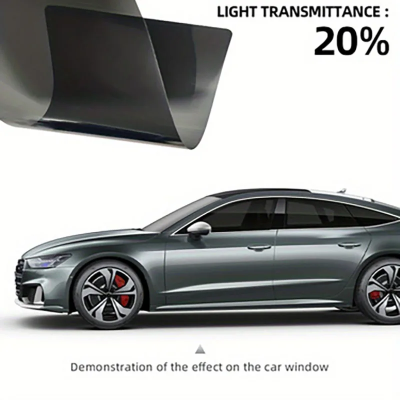 

1pcCar Heat Insulation Film, Light transmittance 20%，Black Window Privacy Film, UV Protection Window Film, Window Tint Film