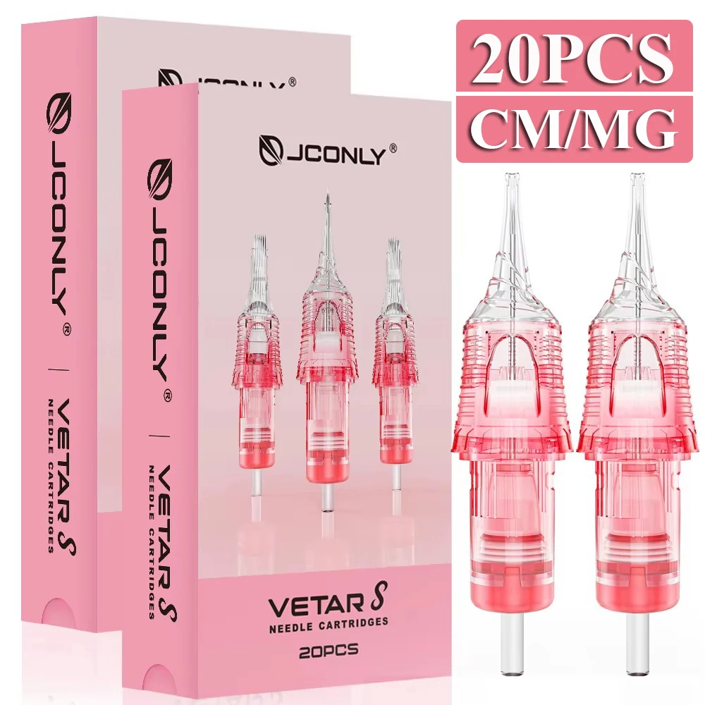 

20pcs JCONLY VETAR S PMU Tattoo Cartridge Needles CM/M Sterilize Safety Tattoo Needles Cartridges Curved Magnum for Tattoo Pen