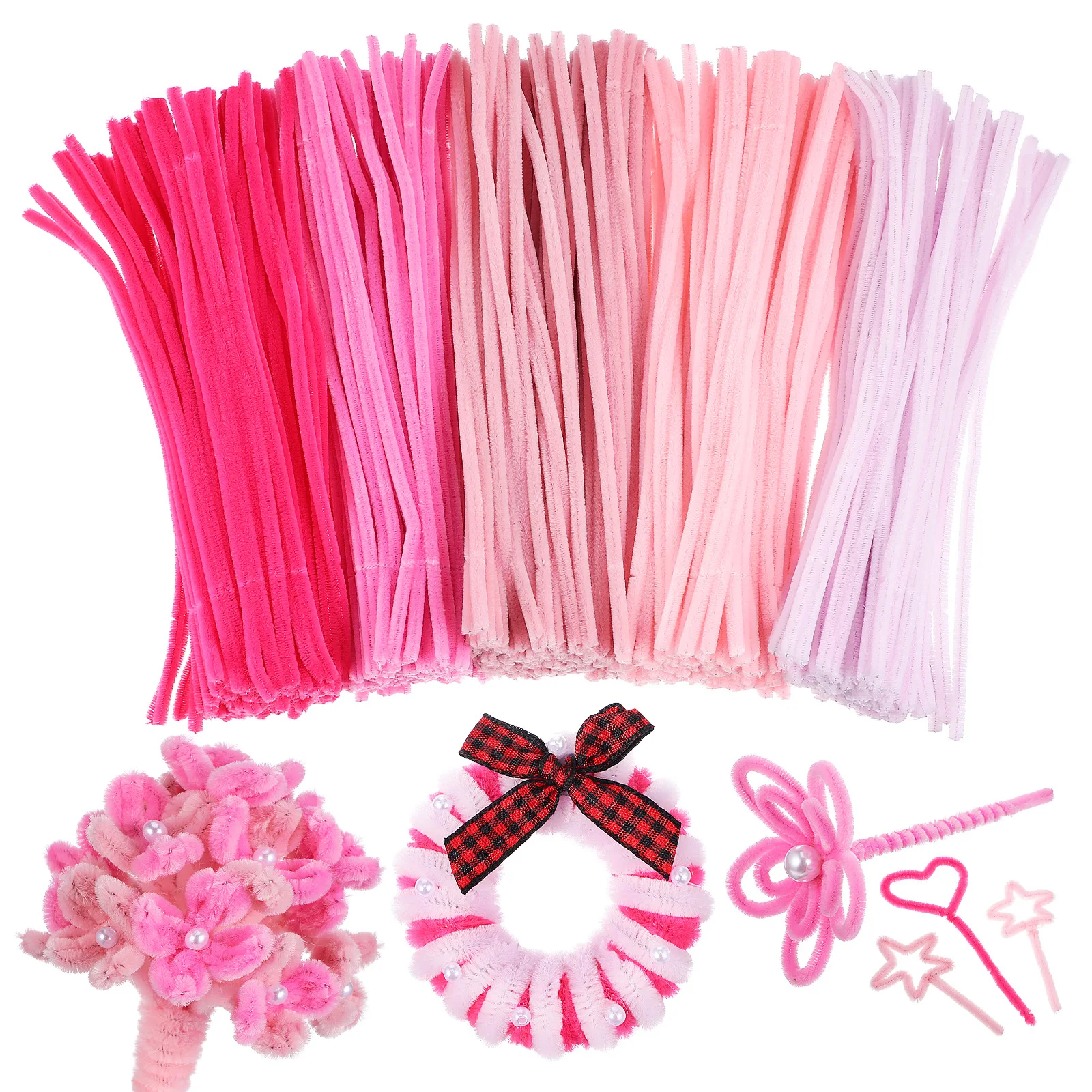

500Pcs Pipe Cleaners Twisting Rod Soft Flexible Stick for Handmade Flower Craft DIY Floral Decor Pipe Cleaner