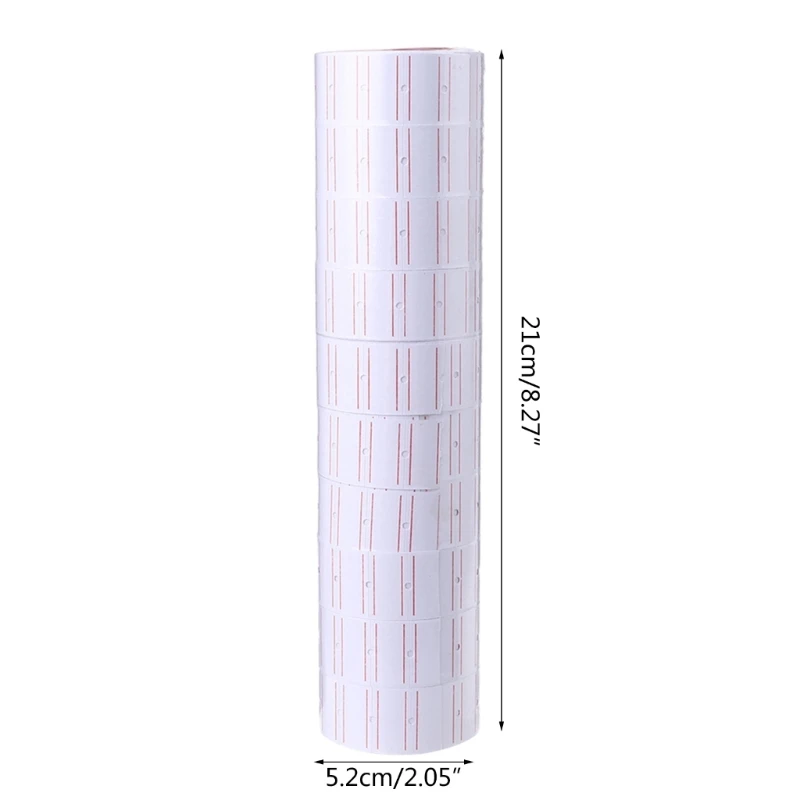 10 Rolls Price Tag Label Sticker Rolls for Pricing Label for gun MX5500 Shop Price Label 24BB