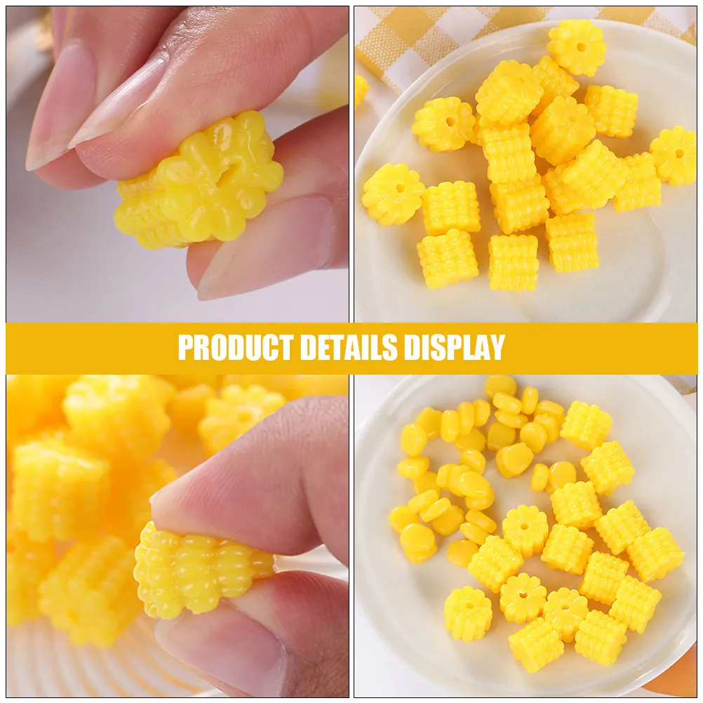20Pcs Mini Corn Shape Squeeze Stress Relief Stretchy Vegetable Sensory Relaxation Cartoon Compact Household Decompression Game