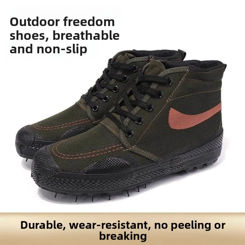 

Liberty Shoes Men's High Top Canvas Agricultural Land Work Anti-Slip Wear-Resistant Workwear Shoes Women's Casual Fashion