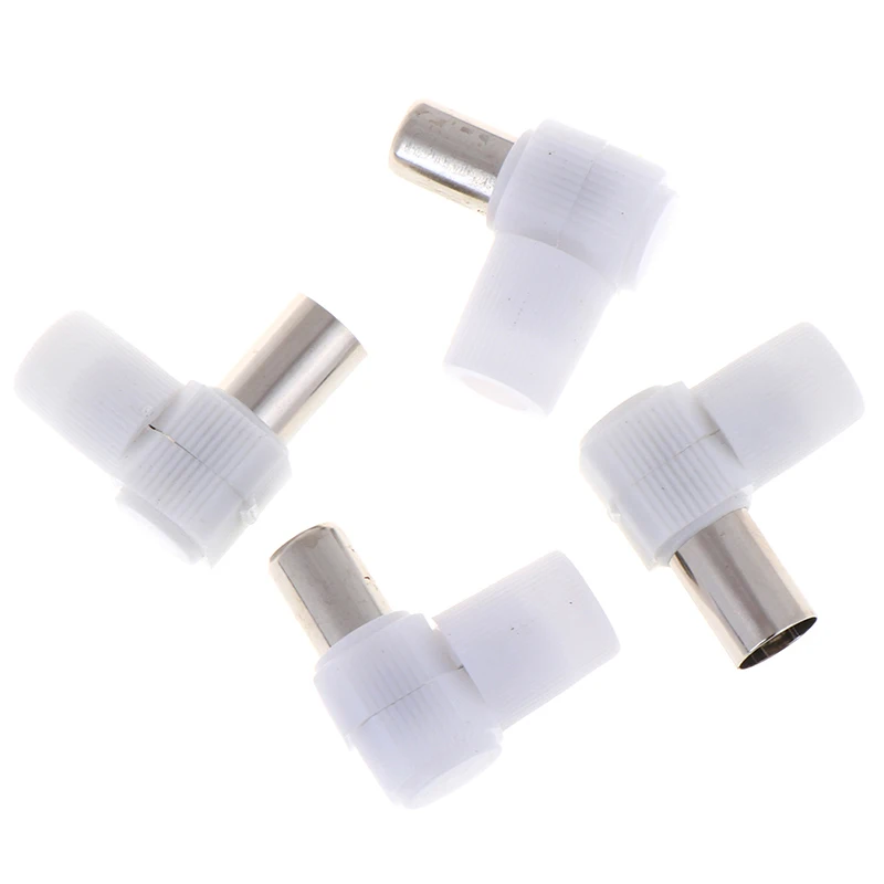 2pairs 90 Degrees Male and Female TV Plug Jack for Antennas TV RF
