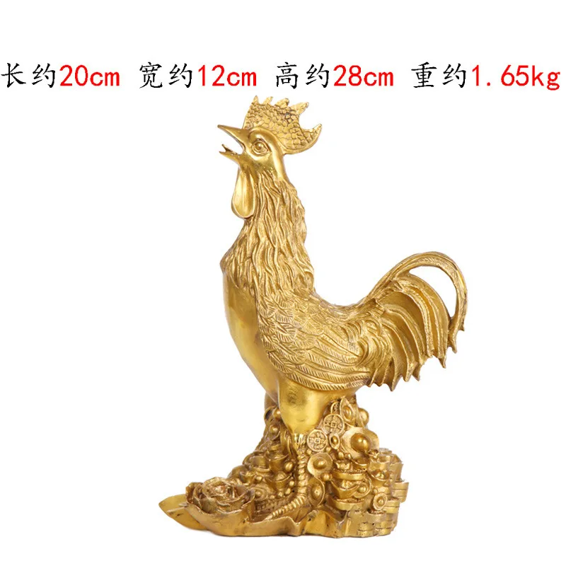 Twelve Zodiac , Bronze Fortune Character, , -Picking , Lotus Flower Money Rooster