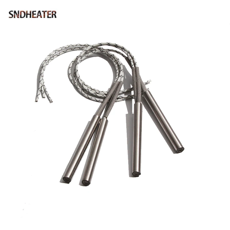 SNDHEATER ارتفاع درجة الحرارة 316SS نهاية واحدة السلكية سخان خرطوشة عنصر 6x30-200 مللي متر 220 فولت 80-500 واط للطابعة ثلاثية الأبعاد 5 قطعة/الوحدة