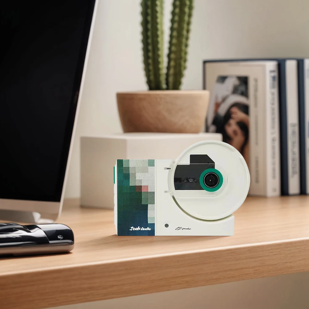 Настенный проигрыватель компакт-дисков Музыкальный плеер с дистанционным управлением Домашний аудиодинамик USB Bluetooth-совместимый вход AUX Музыкальный проигрыватель компакт-дисков