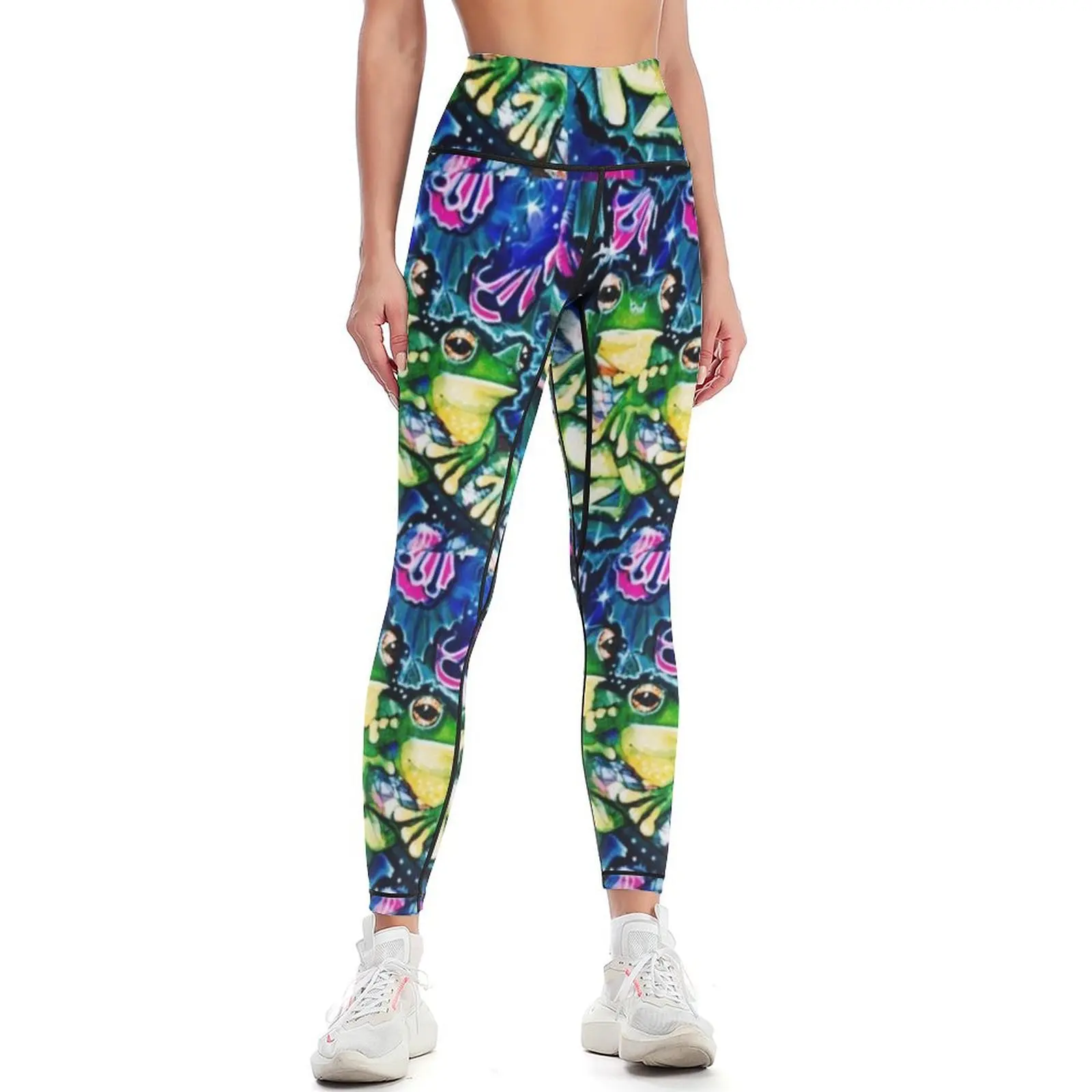 two frogs Leggings sports tennis for sports shirts gym for physical Womens Leggings