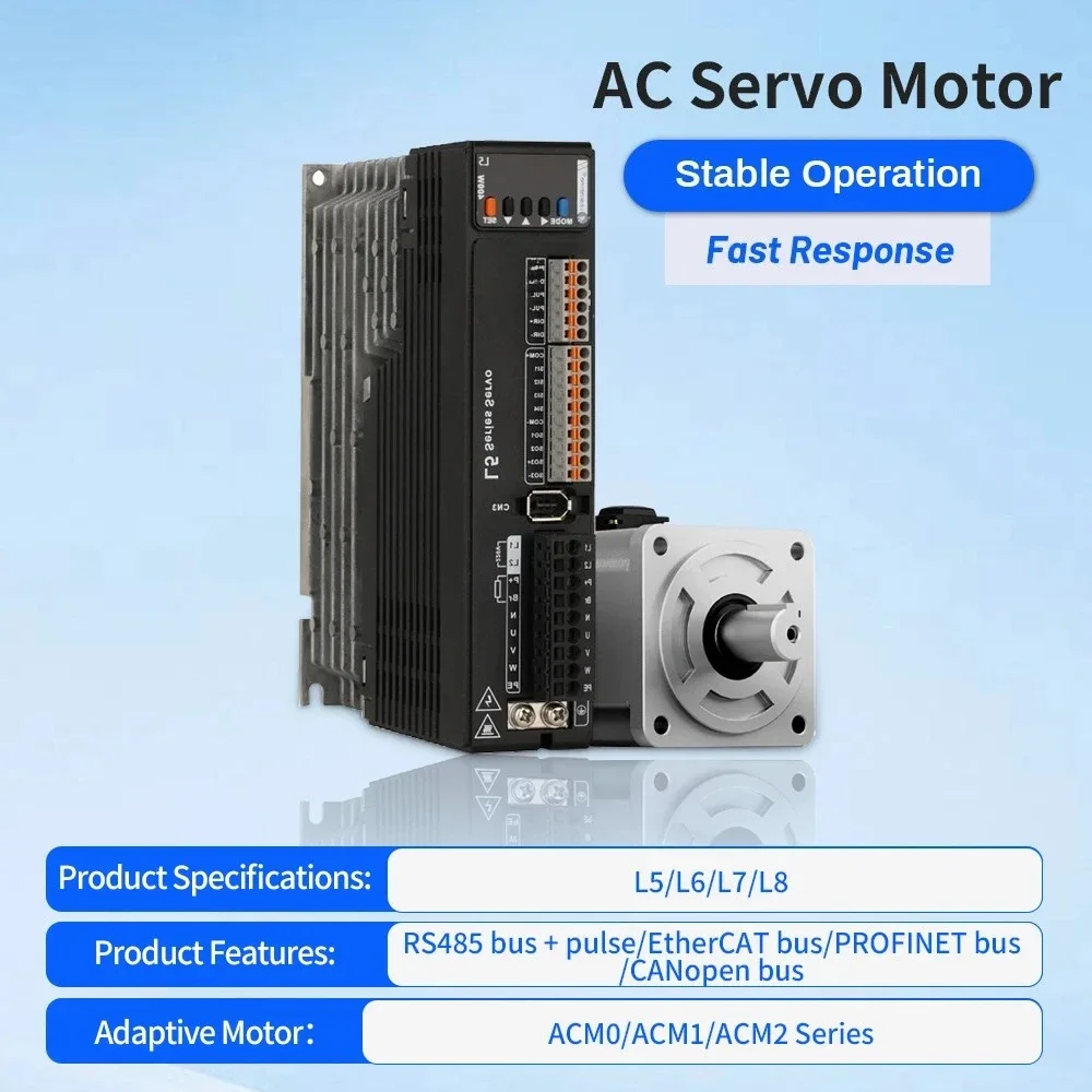 High Voltage 12V 48-240v 7.5kw 3000 rpm Spindle AC Servo Drive Servo Motor Kit Single Phase Three Phase AC Servo Motor