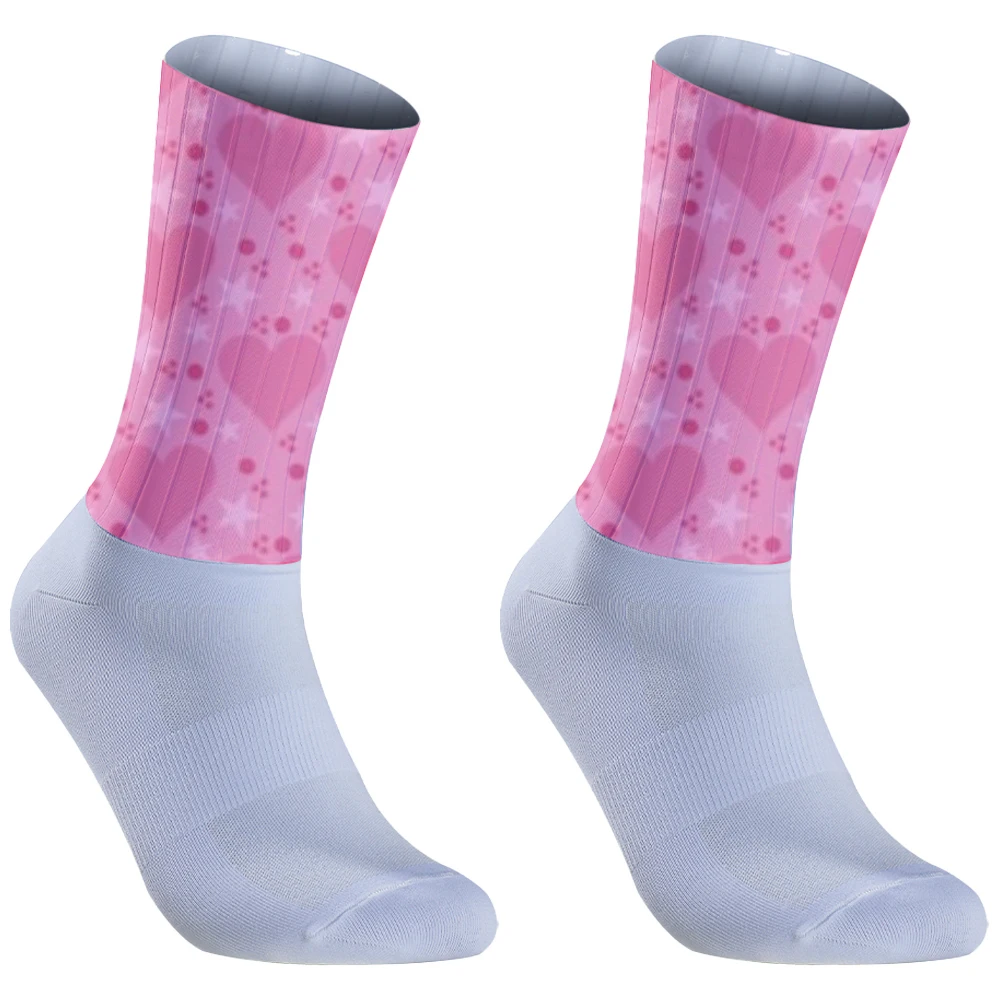 Chaussettes athlétiques de basket-ball pour hommes et femmes, chaussettes de sport avec design d'arbre de plage, compression confortable, baume rembourré, cyclisme