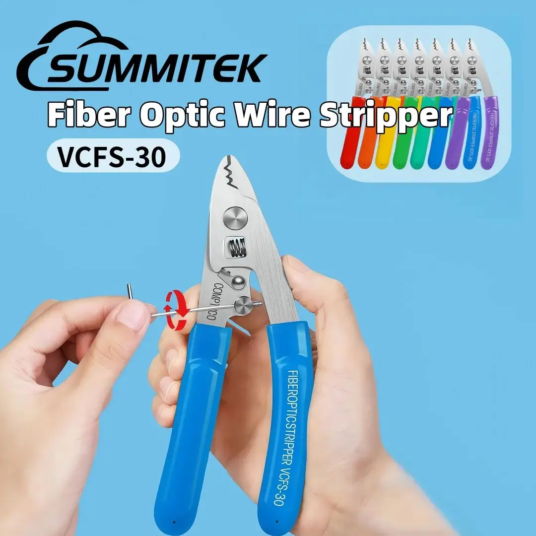 SUMMITEK CFS-3 Three-port Precision Fiber Optical Stripper Pliers Wire Strippers for FTTH Tools Maintenance Pliers